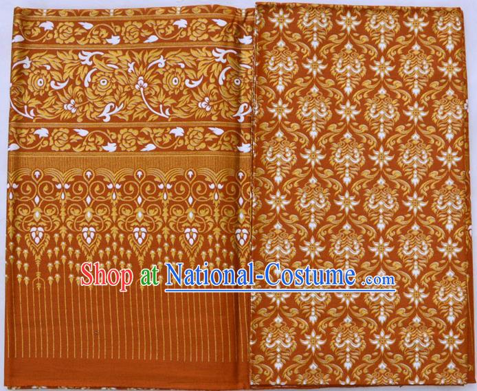 Traditional Asian Thai Sarees and Dress Gilded Material, Thai Gilded Clothes and Fabrics for Women