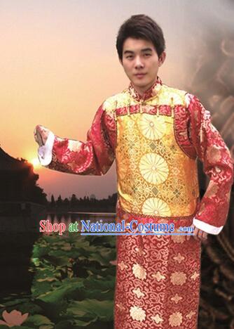 Ancient Clothes For Men Emperor Dress Groom Chinese Traditional Costume Qing Dynasty