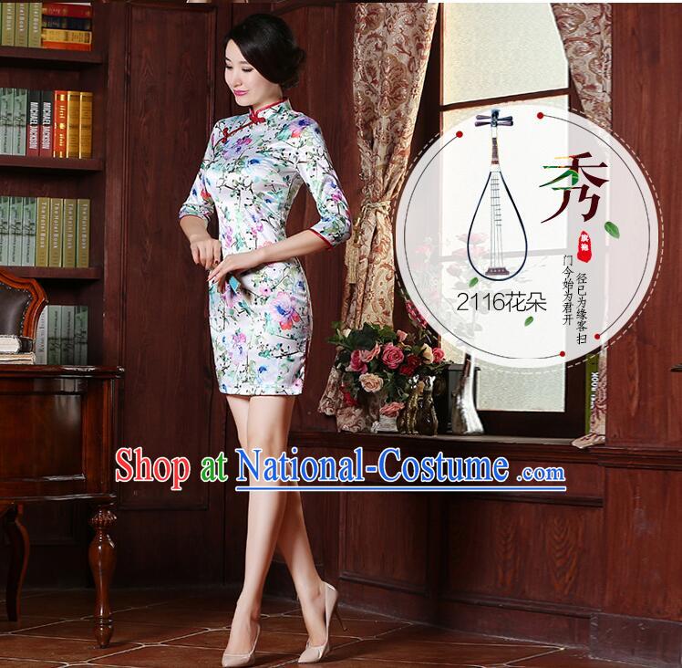 Chinese Traditional Clothes Min Guo Time Female Clothing Nobel Lady Stage costumes Girl