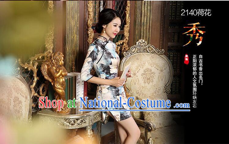 Chinese Traditional Clothes Min Guo Time Female Clothing Nobel Lady Stage costumes Girl