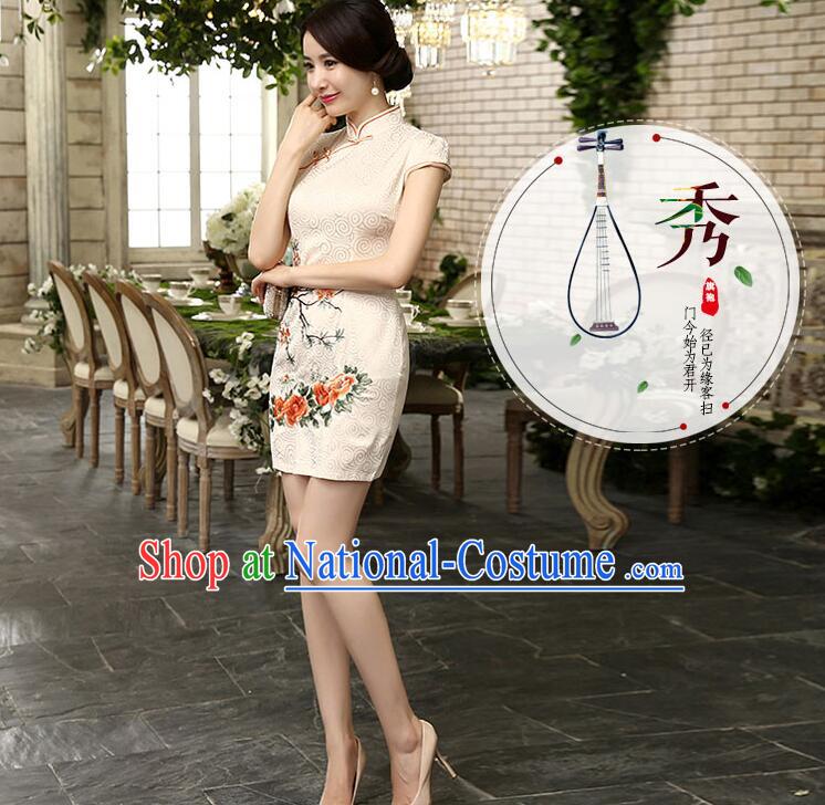 Chinese Traditional Clothes Min Guo Time Female Clothing Nobel Lady Stage costumes Ladies