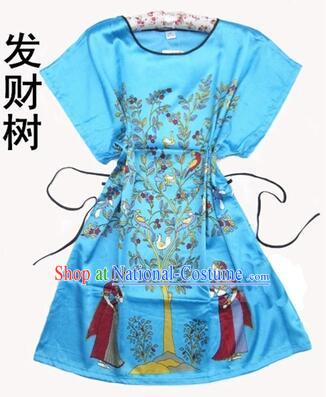 Night Gown Women Sexy Skirt Ancient China Style Chinese Traditional Chinese Guiana Chestnut  Night Suit Nighty Bedgown Blue