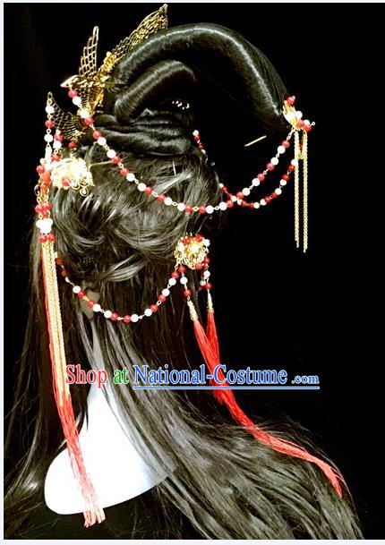 Chinese Traditional Accessories, Chinese Ancient Style Imperial Queen Hair Jewelry Accessories, Hairpins, Headwear, Headdress, Hair Fascinators Set for Women