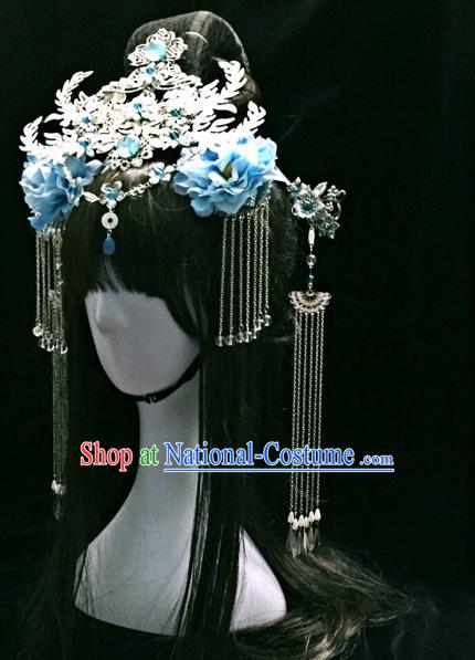 Chinese Traditional Accessories, Chinese Ancient Style Imperial Queen Hair Jewelry Accessories, Hairpins, Headwear, Headdress, Hair Fascinators Set for Women