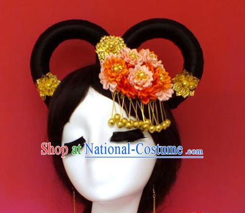 Chinese Ancient Style Hair Jewelry Accessories, Xiuhe Suit Tang Dynasty Hairpins, Headwear, Headdress, Hair Fascinators for Women