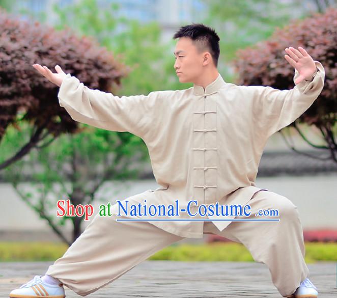 Top Kung Fu Flax Clothing Mandarin Costume Jacket Martial Arts Clothes Shaolin Uniform Kungfu Uniforms Supplies for Men Women Adults Children