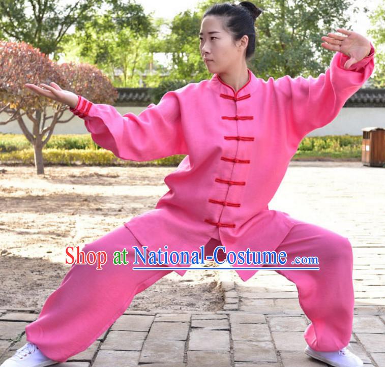 Top Kung Fu Flax Clothing Mandarin Costume Jacket Martial Arts Clothes Shaolin Uniform Kungfu Uniforms Supplies for Men Women Adults Children