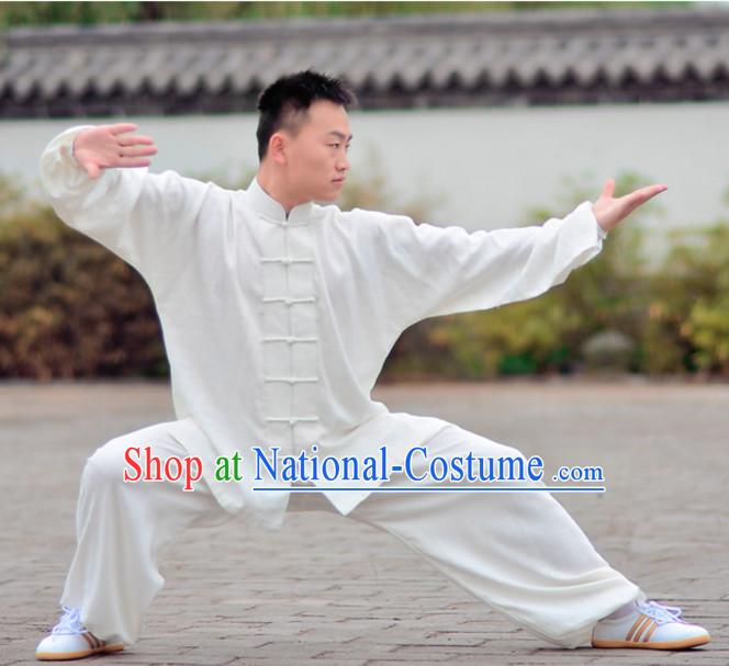 Top Kung Fu Flax Clothing Mandarin Costume Jacket Martial Arts Clothes Shaolin Uniform Kungfu Uniforms Supplies for Women Adults Children