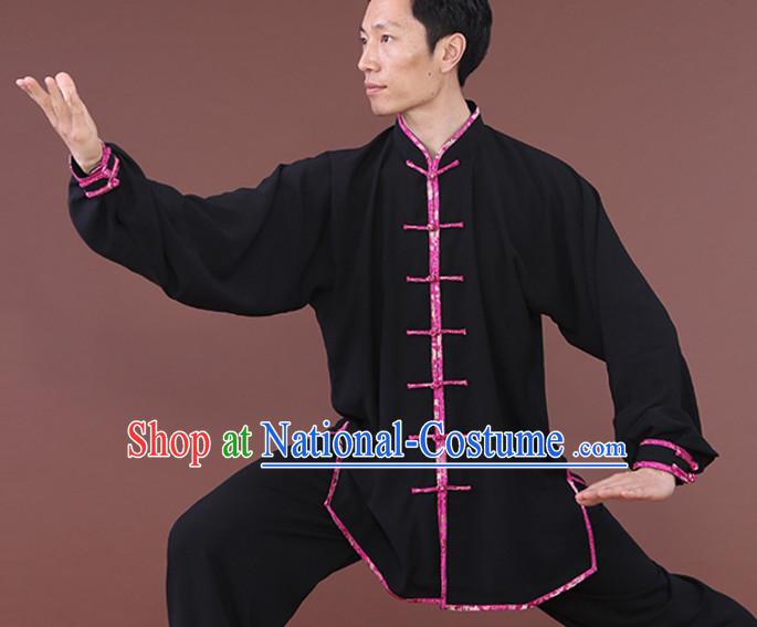 Top Tai Chi Uniforms Kung Fu Costume Martial Arts Kung Fu Training Uniform Gongfu Shaolin Wushu Clothing for Men Women Adults Children