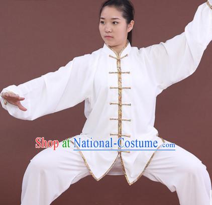 Top Tai Chi Uniforms Kung Fu Costume Martial Arts Kung Fu Training Uniform Gongfu Shaolin Wushu Clothing for Men Women Adults Children