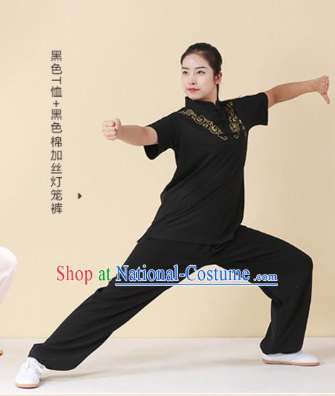 Top Tai Chi Uniforms Kung Fu Costume Martial Arts Kung Fu Training Uniform Gongfu Shaolin Wushu Clothing for Men Women Adults Children