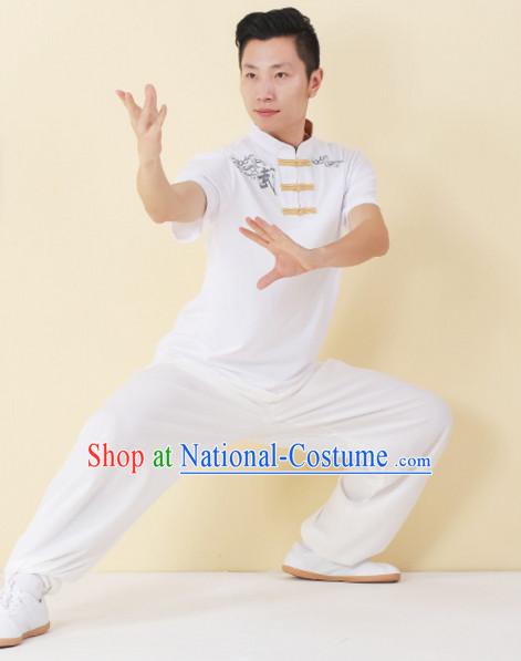 Top Tai Chi Uniforms Kung Fu Costume Martial Arts Kung Fu Training Uniform Gongfu Shaolin Wushu Clothing for Men Women Adults Children