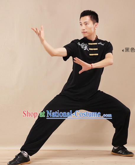 Top Tai Chi Uniforms Kung Fu Costume Martial Arts Kung Fu Training Uniform Gongfu Shaolin Wushu Clothing for Men Women Adults Children