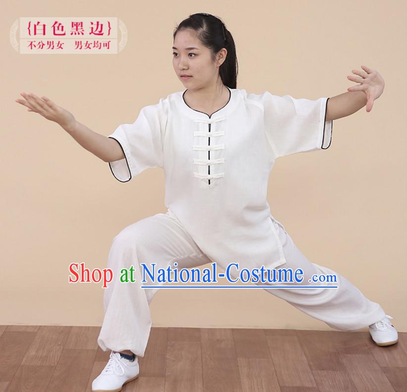 Top Tai Chi Uniforms Kung Fu Costume Martial Arts Kung Fu Training Uniform Gongfu Shaolin Wushu Clothing for Men Women Adults Children