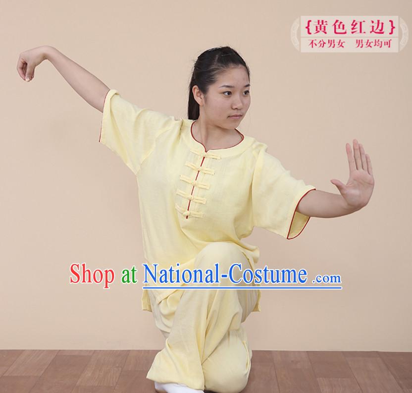 Top Tai Chi Uniforms Kung Fu Costume Martial Arts Kung Fu Training Uniform Gongfu Shaolin Wushu Clothing for Men Women Adults Children