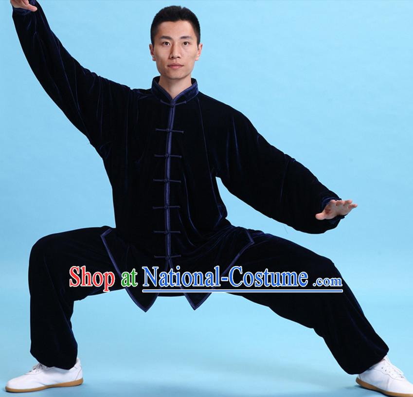 Top Tai Chi Uniforms Kung Fu Costume Martial Arts Kung Fu Training Uniform Gongfu Shaolin Wushu Clothing for Men Women Adults Children