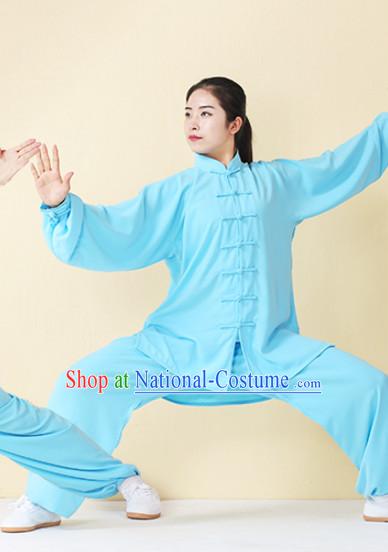 Top Tai Chi Uniforms Kung Fu Costume Martial Arts Kung Fu Training Uniform Gongfu Shaolin Wushu Clothing for Men Women Adults Children