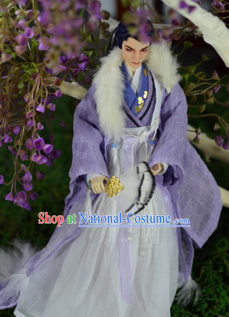 Ancient Han Chinese Prince Emperor Clothing Complete Set for Men Boys Adults Kids