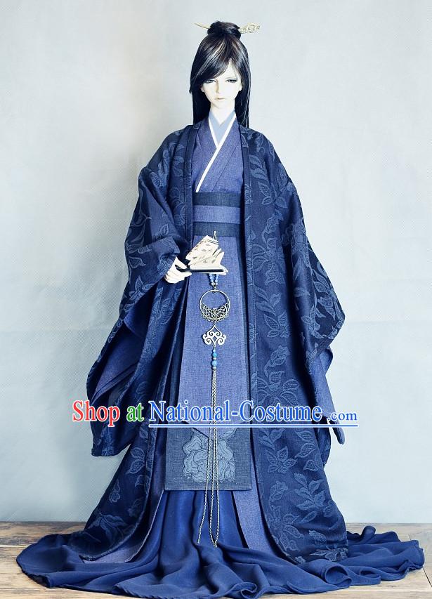 Ancient Chinese Prince Hanfu Garment BJD Costumes for Men Boys Adults Kids