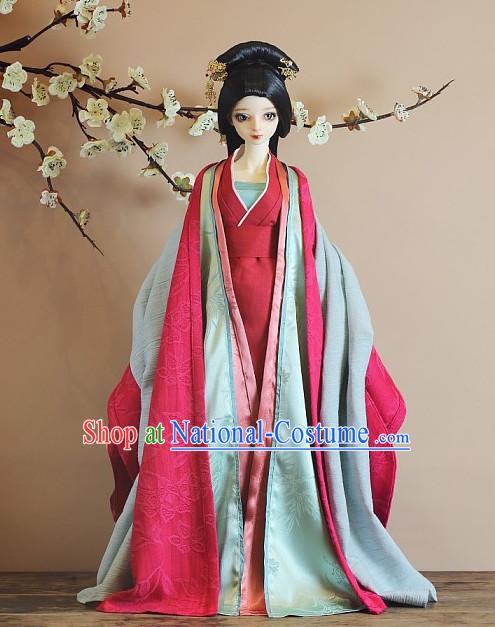 Ancient Chinese Princess Wedding Dress Hanfu Garment BJD Costumes for Men Boys Adults Kids