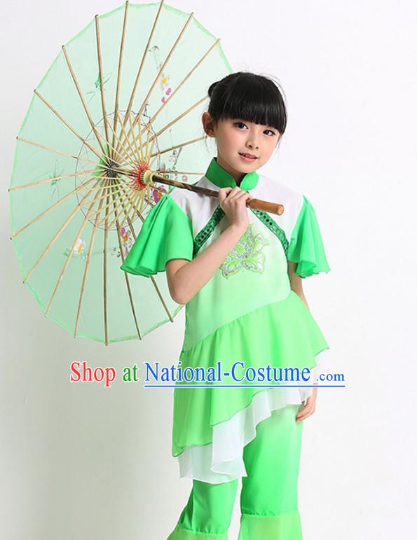 Chinese Folk Mandarin Dance Costumes for Girls Kids Children