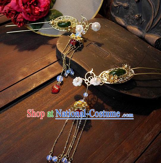 Ancient Chinese Hair Style Accessories Hair Sticks Clips Hair Pin Hair Pieces Combs Ancient Chinese Chopsticks Asian Wedding Bridal Hair Ornaments