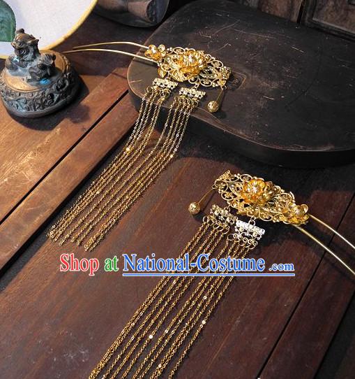 Ancient Chinese Hair Style Accessories Hair Sticks Clips Hair Pin Hair Pieces Combs Ancient Chinese Chopsticks Asian Wedding Bridal Hair Ornaments