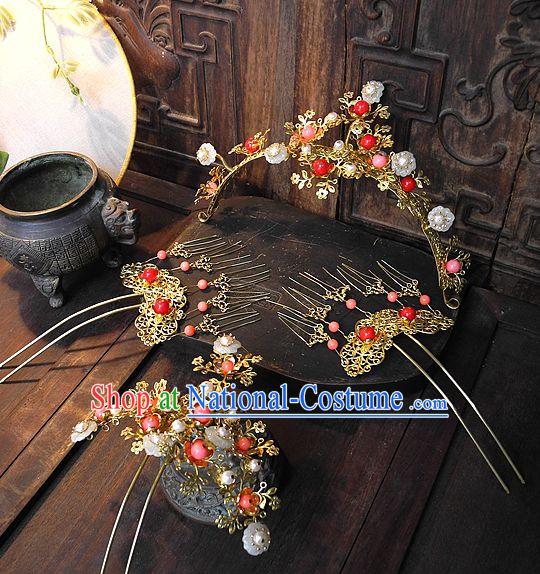 Ancient Chinese Empress Princess Queen Hair Style Accessories Hair Sticks Clips Hair Pin Hair Pieces Combs Ancient Chinese Chopsticks Asian Wedding Bridal Hair Ornaments