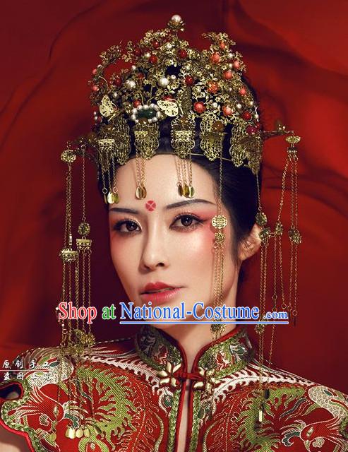 Ancient Chinese Empress Princess Queen Hair Style Accessories Hair Sticks Clips Hair Pin Hair Pieces Combs Ancient Chinese Chopsticks Asian Wedding Bridal Hair Ornaments