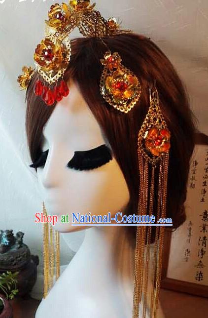 Ancient Chinese Empress Princess Queen Hair Style Accessories Hair Sticks Clips Hair Pin Hair Pieces Combs Ancient Chinese Chopsticks Asian Wedding Bridal Hair Ornaments Crown