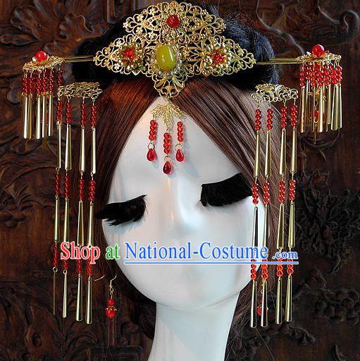 Ancient Chinese Empress Princess Queen Hair Style Accessories Hair Sticks Clips Hair Pin Hair Pieces Combs Ancient Chinese Chopsticks Asian Wedding Bridal Hair Ornaments Crown