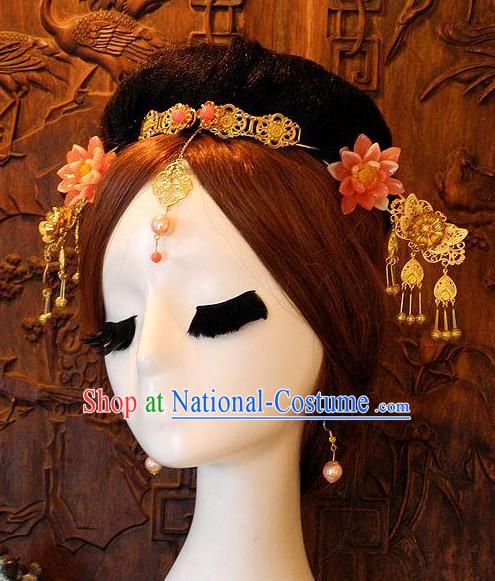 Ancient Chinese Empress Princess Queen Hair Style Accessories Hair Sticks Clips Hair Pin Hair Pieces Combs Ancient Chinese Chopsticks Asian Wedding Bridal Hair Ornaments Crown