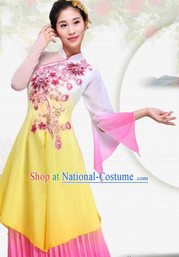 Chinese Folk Group Dance Costumes Dress online for Sale Complete Set for Women Girls Adults Youth Kids