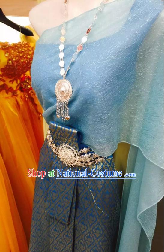 Traditional National Thai Garment Dress Thai Traditional Dress Dresses Wedding Dress online for Sale Thai Clothing Thailand Clothes