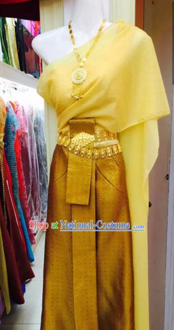 Top Traditional National Thai Garment Dress Thai Traditional Dress Dresses Wedding Dress Complete Set for Women Girls Youth Kids Adults