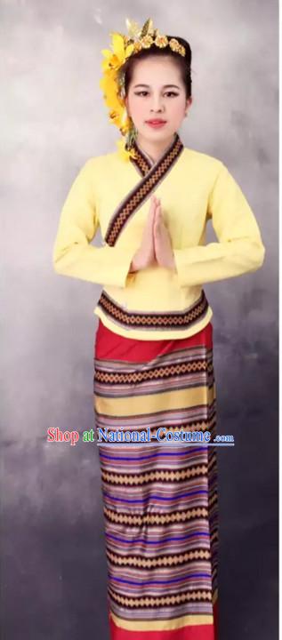 Top Traditional National Thai Garment Dress Thai Traditional Dress Dresses Wedding Dress Complete Set for Women Girls Youth Kids Adults