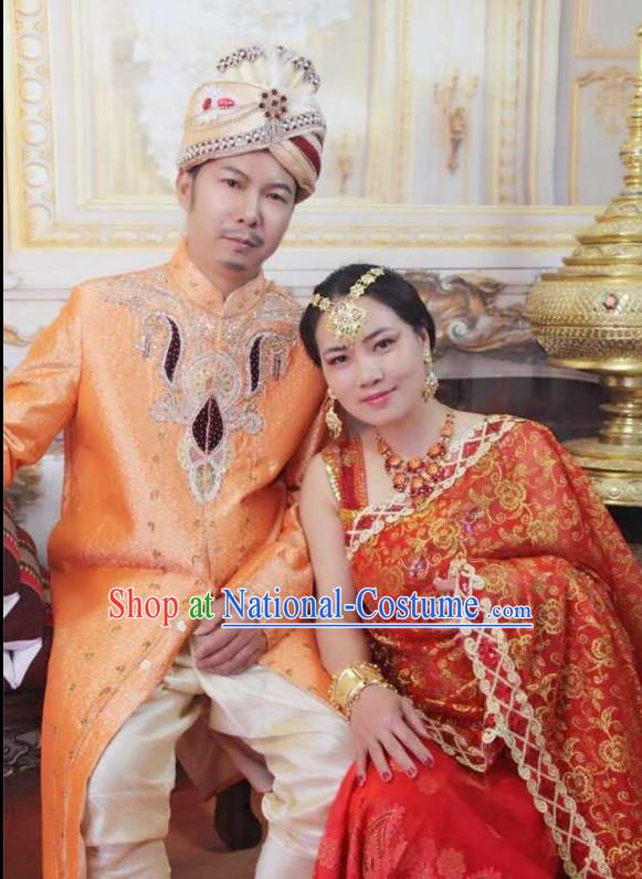 Top Traditional National Thai Garment Dress Thai Traditional Dress Dresses Wedding Dress Complete Set for Couples