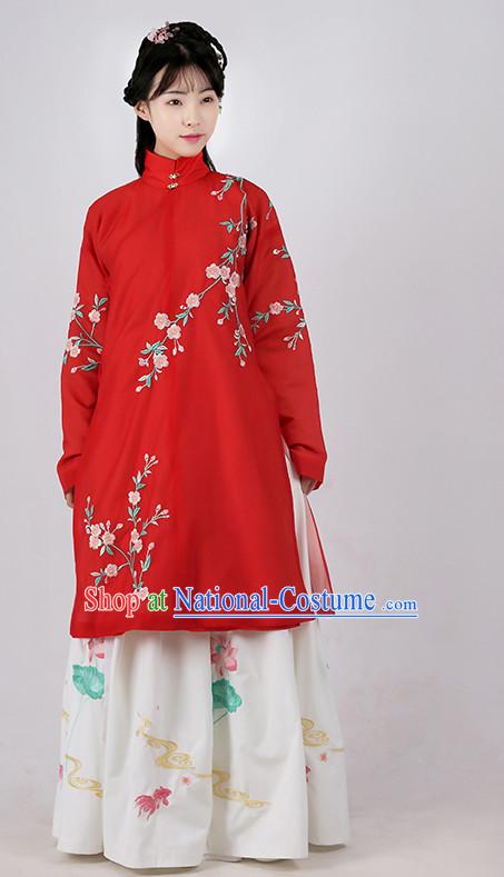 Ancient Chinese Embroidered Hanfu Dress China Traditional Clothing Asian Long Dresses China Clothes Fashion Oriental Outfits for Women