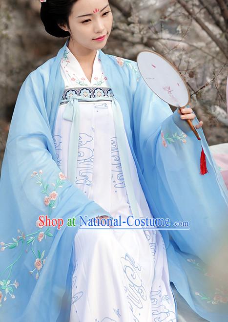 Ancient Chinese Embroidered Hanfu Dress China Traditional Clothing Asian Long Dresses China Clothes Fashion Oriental Outfits for Women