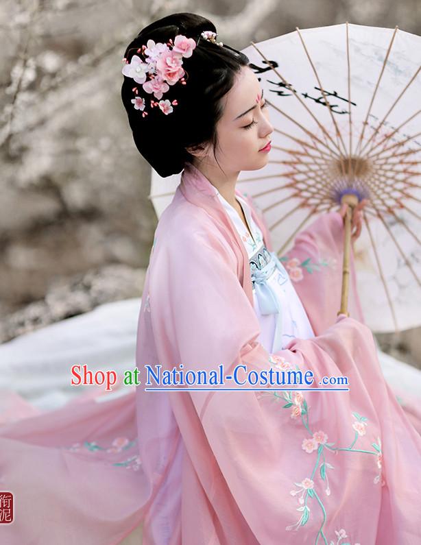 Ancient Chinese Embroidered Hanfu Dress China Traditional Clothing Asian Long Dresses China Clothes Fashion Oriental Outfits for Women