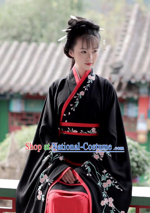 Ancient Chinese Embroidered Hanfu Dress China Traditional Clothing Asian Long Dresses China Clothes Fashion Oriental Outfits for Women