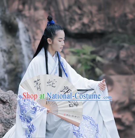 Ancient Chinese Embroidered Hanfu Dress China Traditional Clothing Asian Long Dresses China Clothes Fashion Oriental Outfits for Women or Men