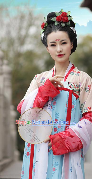 Ancient Chinese Tang Dynasty Hanfu Dress China Traditional Clothing Asian Long Dresses China Clothes Fashion Oriental Outfits for Women