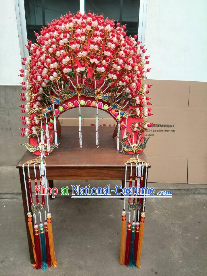 Traditional Chinese Opera Hat Hair Jewelry Hairpieces Phoenix Crown