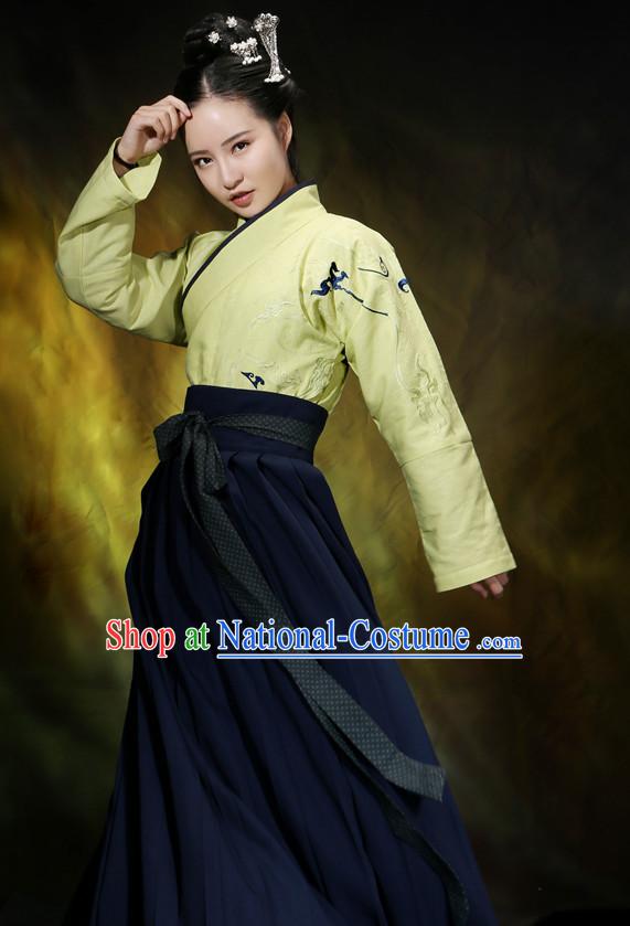 Asian Chinese Hanfu Dress Costume Clothing Oriental Dress Chinese Robes Kimono for Women Gilrls Adults Children