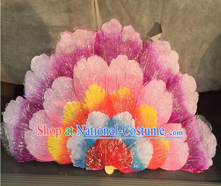 Traditional Chinese Handmade Flower Dance Dancing Fan