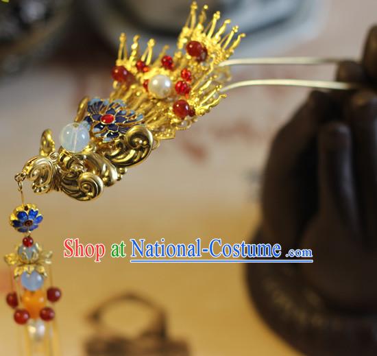 Handmade Classical Asian Chinese Wedding Hair Accessories Fascinators Hair Sticks Hairpins Hair Bows Hair Pieces Bridal Hair Clips