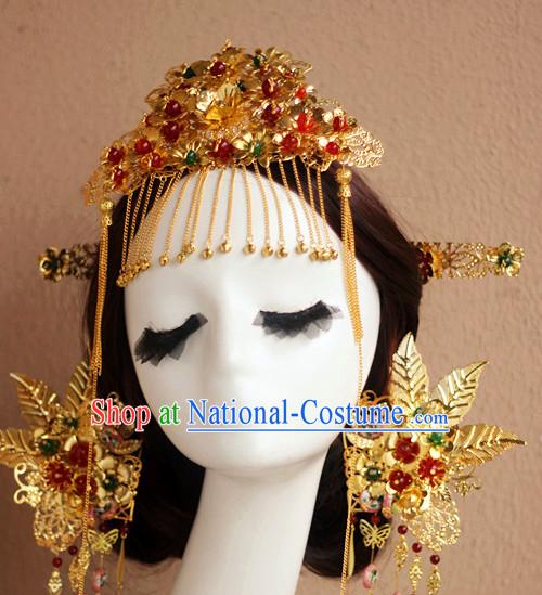 Handmade Classical Wedding Hair Accessories Fascinators Hair Sticks Hairpins Hair Bows Hair Pieces Bridal Hair Clips Prince Empress Queen Crown Coronet