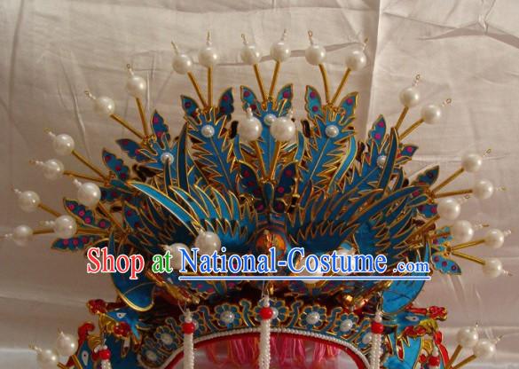 Chinese Beijing Opera Crown Coronet Headpieces Headwear Headdress Hat Phoenix Crown Coronet