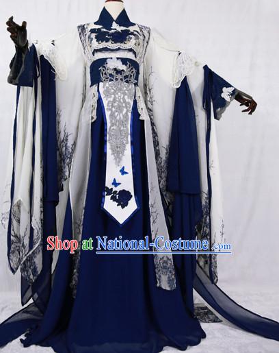 Gorgeous Chinese Fairy Princess Empress Queen Cosplay Costumes Ancient Chinese Clothing Complete Set for Women